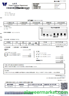Water Supplies Department utility business bill SCR